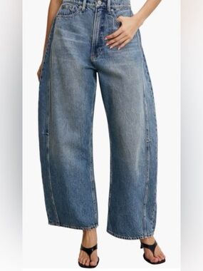 New Good American Good Extreme Super High Waist Barrel Jeans 8/29